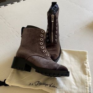NWT brand new Phillip Lim 3.1 Hayett suede combat boots 36.5 size 6.5